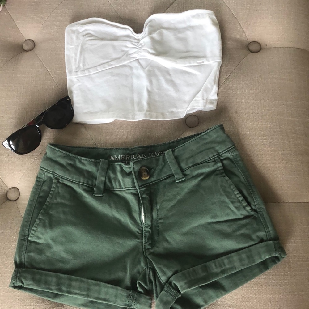American eagle green shorts